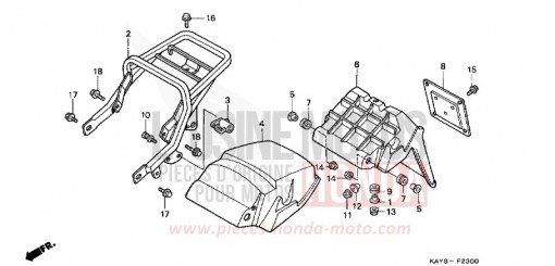 REAR FENDER NX125S de 1995